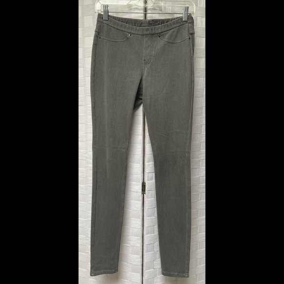 HUE Gray Stretch Cotton Leggings Pants Size S - Picture 1 of 4